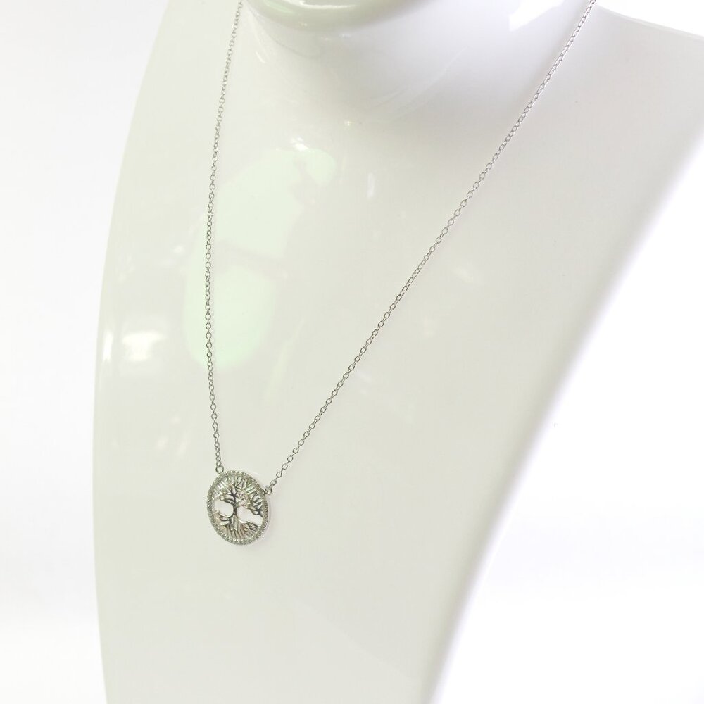 Sterling Silver 925 Tree and White Gold Plated